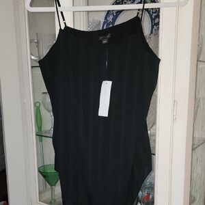 Black Striped Sleeveless Top